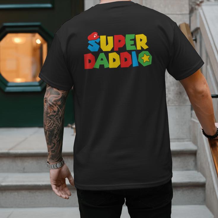 Super Gamer Dad Unleashed Celebrating Fatherly Powers Men's Back Print T-Shirt