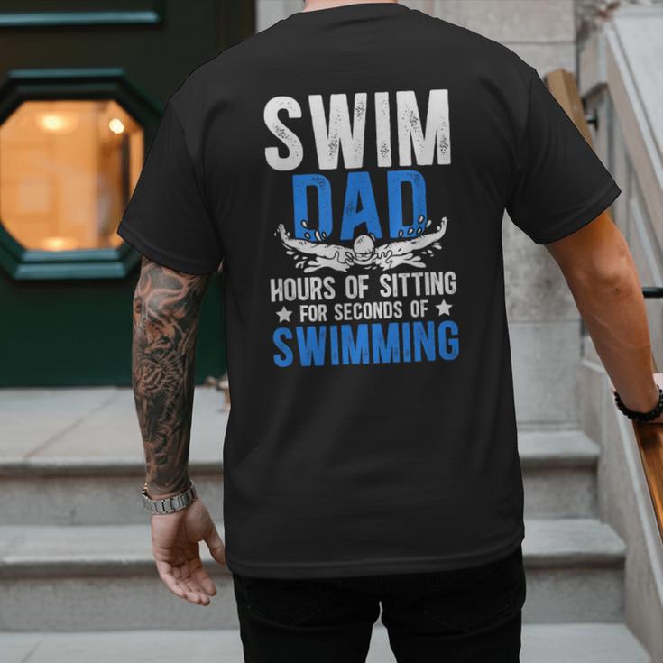 Swim Dad Swimming Dad Of A Swimmer Dad Swim Father Men's Back Print T-Shirt Swim Dad Swimming Dad Of A Swimmer Dad Swim Father Men's Back Print T-Shirt