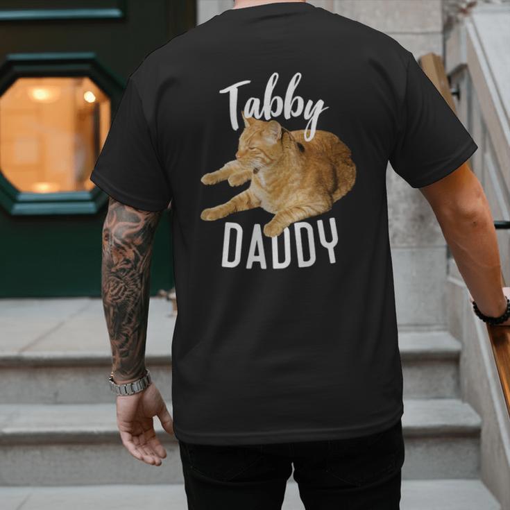 Tabby Daddy Cat Lover Saying Graphic Men's Back Print T-Shirt