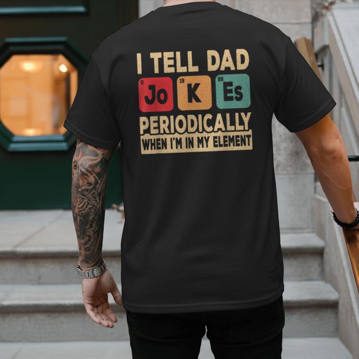 I Tell Dad Jokes Periodically Retro Papa Fathers Day Men Men's Back Print T-Shirt