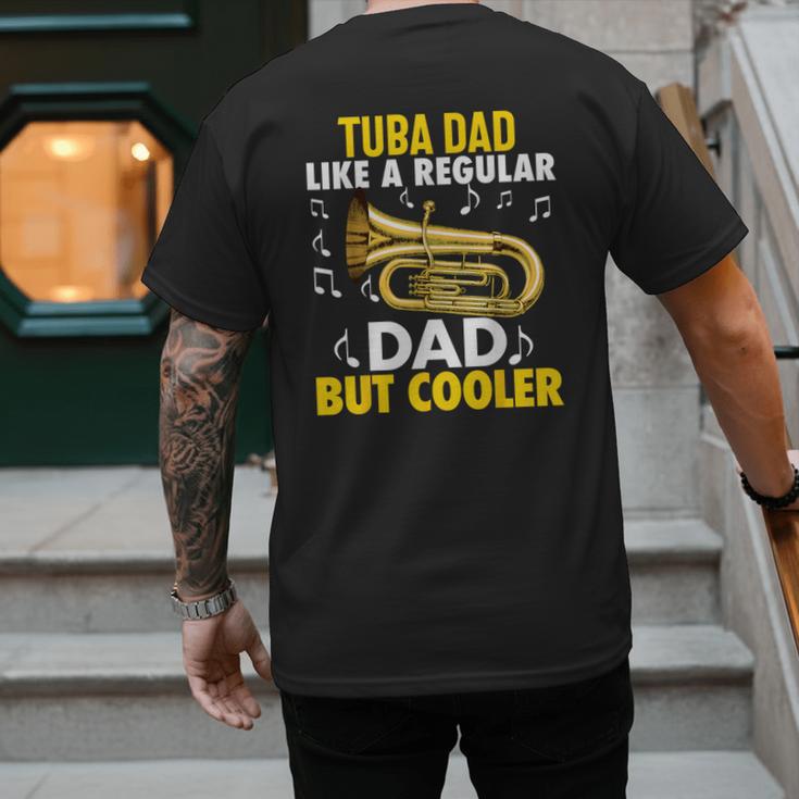 Tuba Player Men Dad Grandpa Marching Band Brass Tubist Men's Back Print T-Shirt