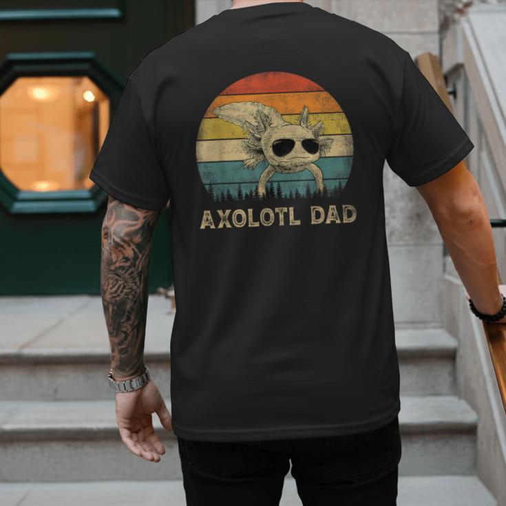 Vintage Axolotl Dad Axolotl Lovers Daddy Father's Day Men's Back Print T-Shirt Vintage Axolotl Dad Axolotl Lovers Daddy Father's Day Men's Back Print T-Shirt
