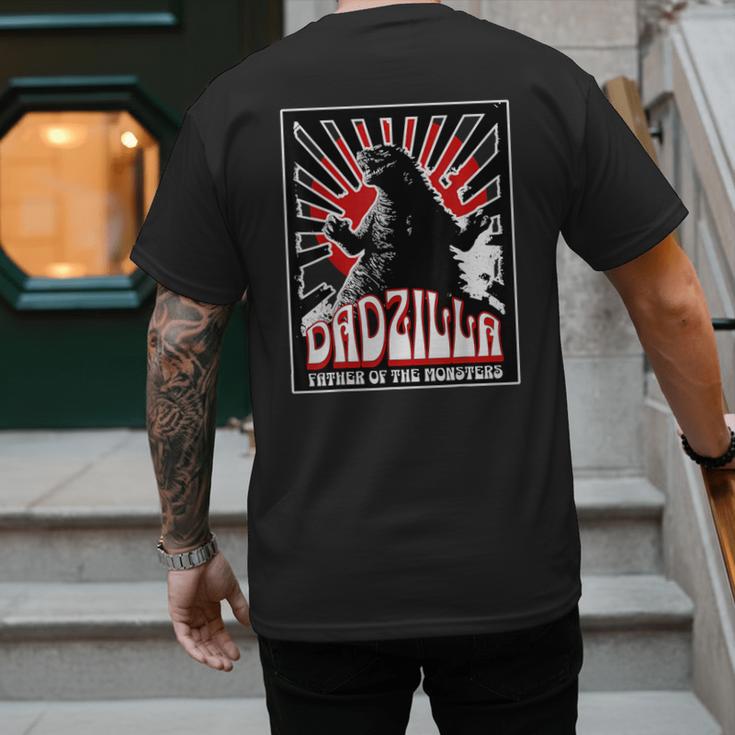 Vintage Dadzilla Father Of The Monsters Fathers Day Men's Back Print T-Shirt