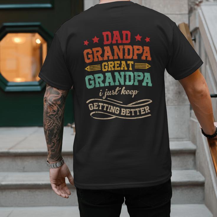 Vintage Great Grandpa For Fathers Day Dad Papa Grandpa Men's Back Print T-Shirt