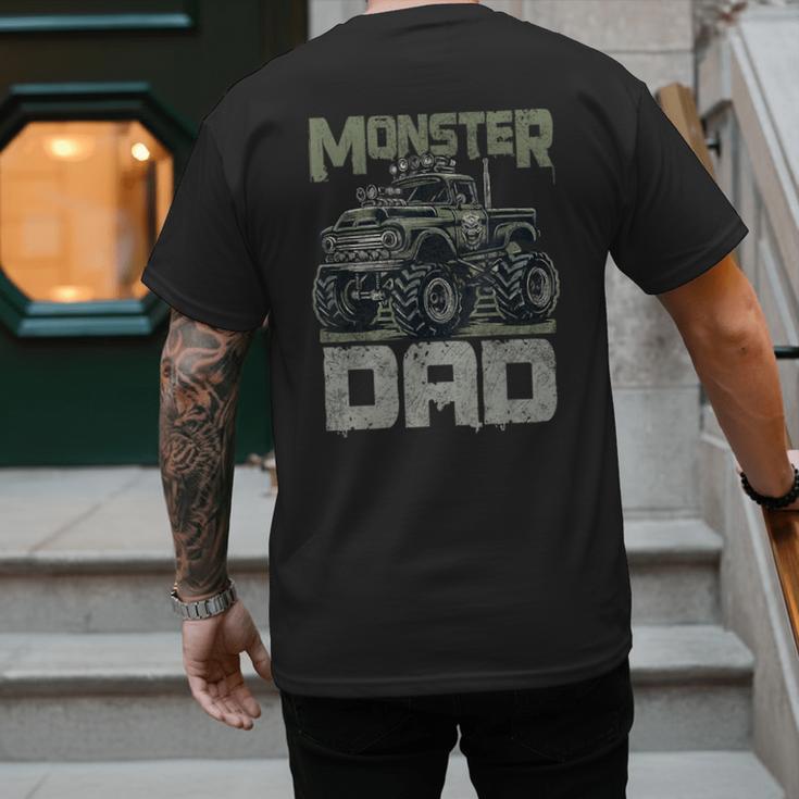 Vintage Monster Truck Lover DAD Family Matching Birthday Men's Back Print T-Shirt