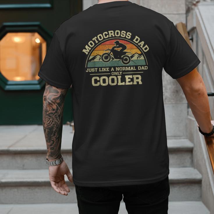 Vintage Motocross Dad Just Like A Normal Dad Only Cooler Men's Back Print T-Shirt