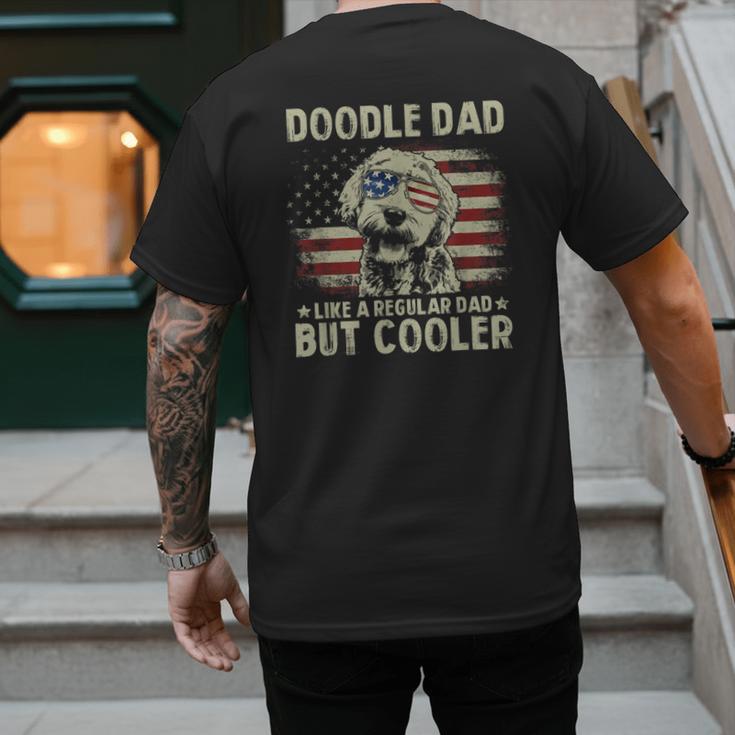 Vintage USA Flag Goldendoodle Doodle Dad Fathers Day Men Men's Back Print T-Shirt Vintage USA Flag Goldendoodle Doodle Dad Fathers Day Men Men's Back Print T-Shirt