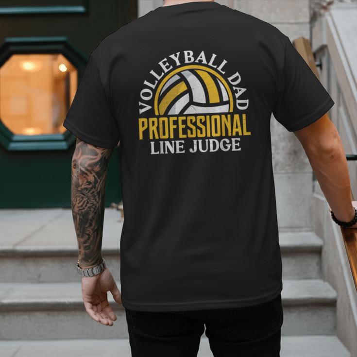 Volleyball Dad Professional Line Judge Volleyball Dad Men's Back Print T-Shirt