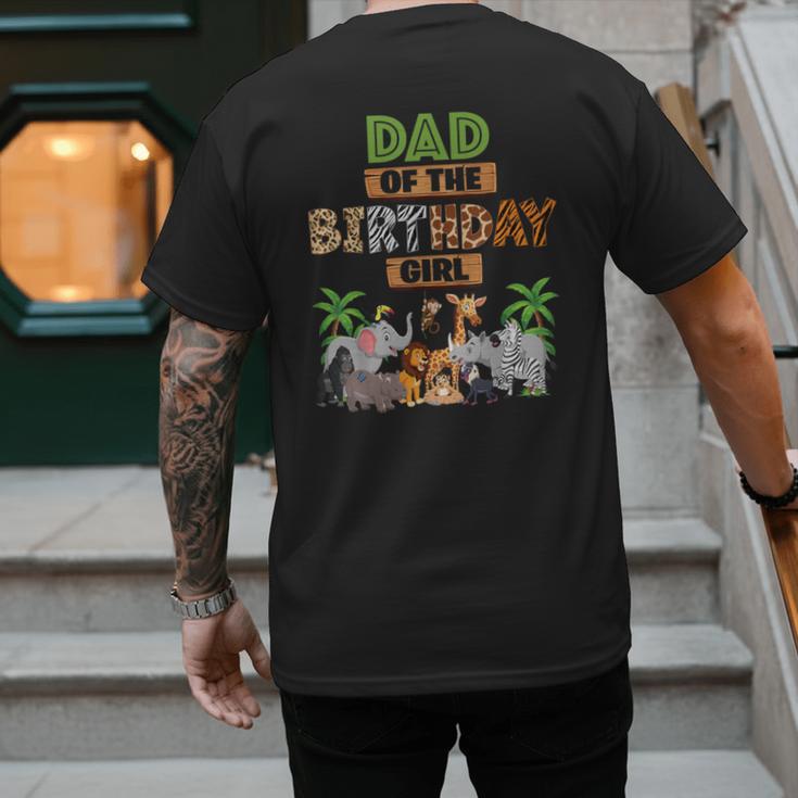 Wild Dad Of The Birthday Girl Zoo Safari Jungle Animal Men's Back Print T-Shirt