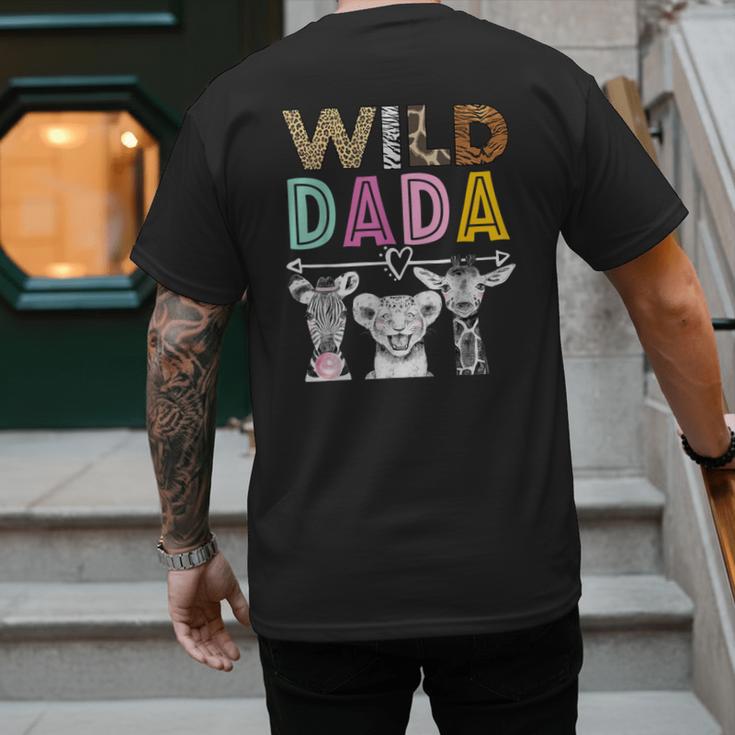 Wild Dada Zoo Theme Birthday Safari Jungle Matching Party Men's Back Print T-Shirt Wild Dada Zoo Theme Birthday Safari Jungle Matching Party Men's Back Print T-Shirt