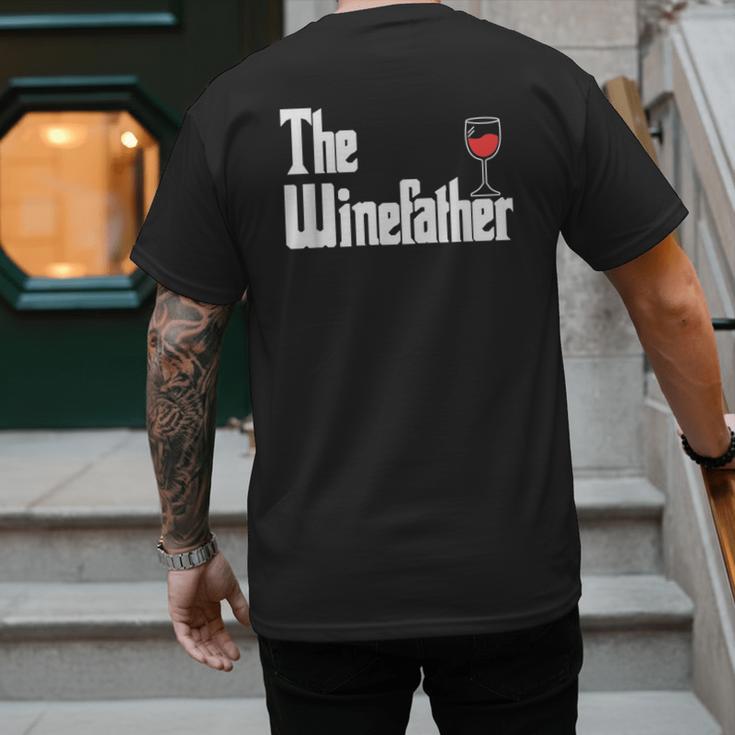 The Winefather Red Wine Tasting Fathers Day Dad Men's Back Print T-Shirt