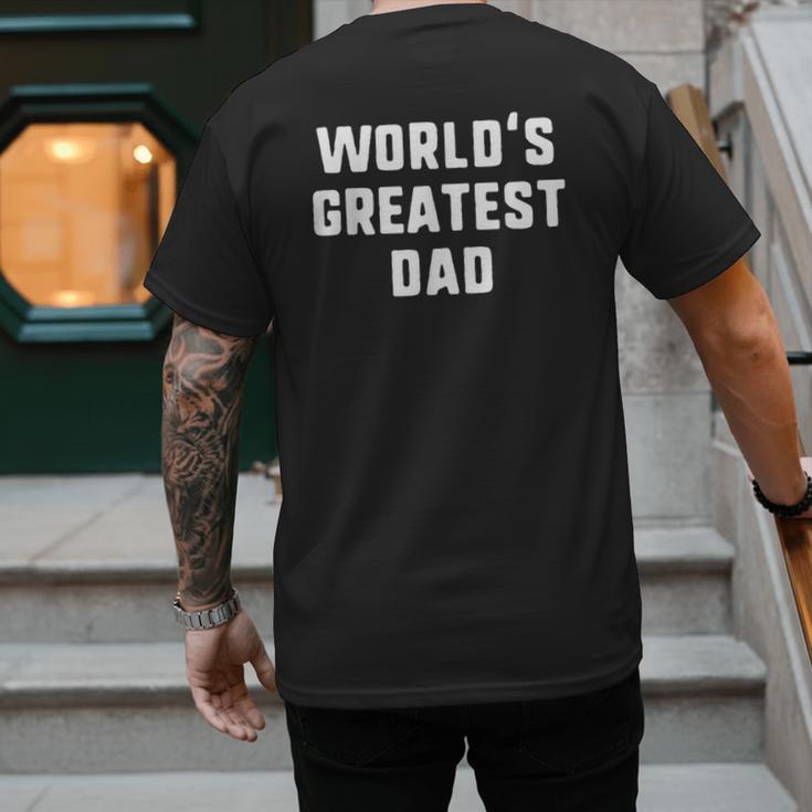 World's Greatest Dad Family Men's Back Print T-Shirt