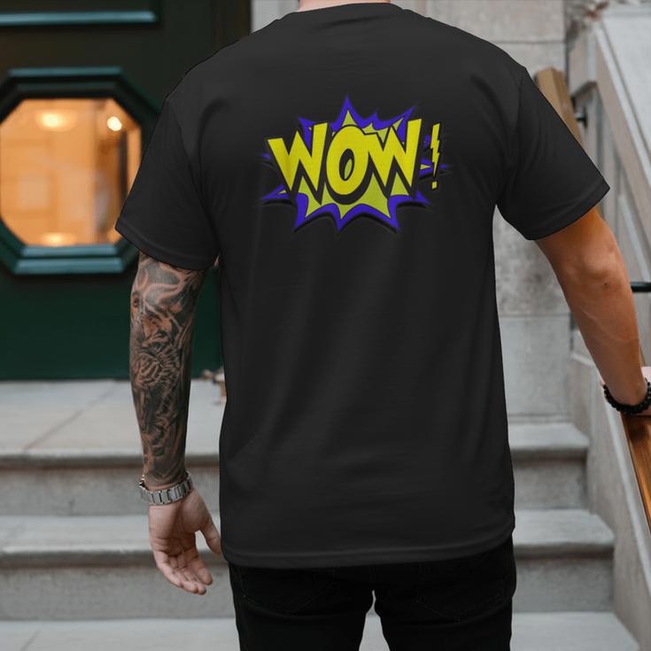 WowShirt WOW Dad Mom Men Women Boys Girls Tee Men's Back Print T-Shirt