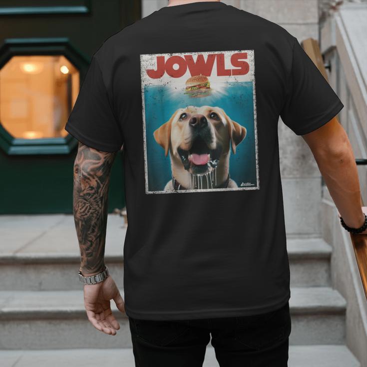 Yellow Lab Jowls Top Labrador Retriever Dog Mom Dad Men's Back Print T-Shirt
