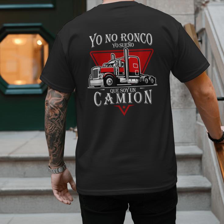 Yo No Ronco Yo Sueno Que Soy Un Camion Latin Dad Spanish Men's Back Print T-Shirt
