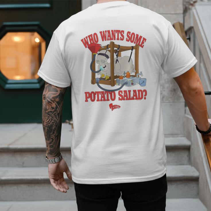 American Dad Who Wants Some Potato Salad Roger Cartoon Men's Back Print T-Shirt