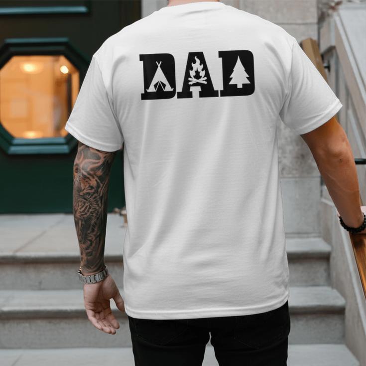 Camping Dad Father's Day Outdoor Bushcraft Camper Men's Back Print T-Shirt