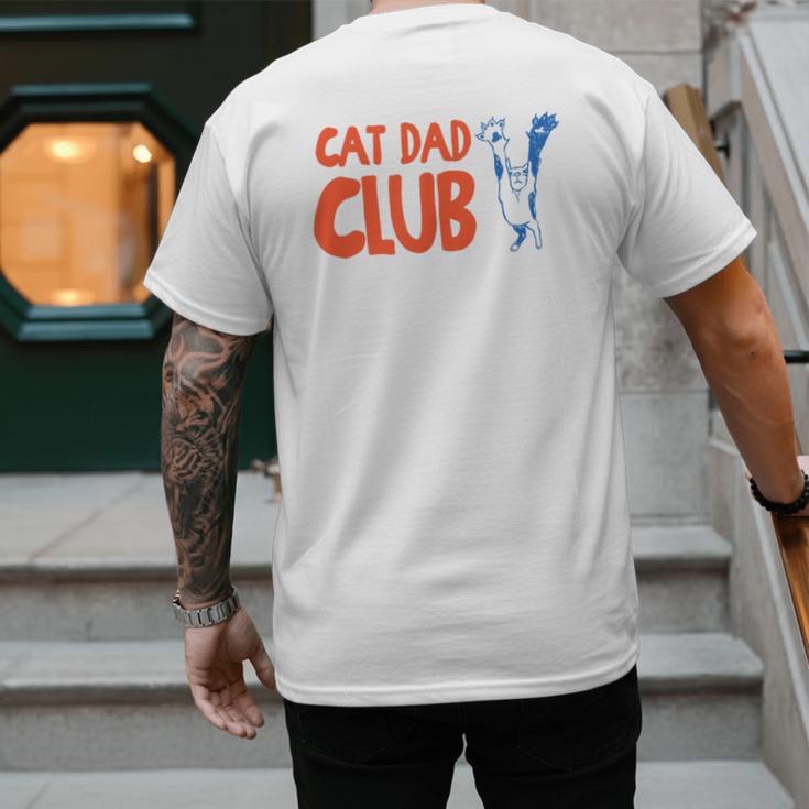 Cat Dad Club Life Is Better With Cats Father's Day 2 Sided Men's Back Print T-Shirt