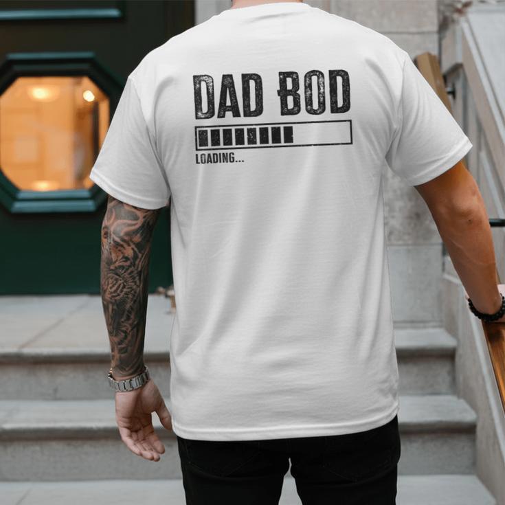 Dad BOD Loading 2024 Dad Fathers Day Baby Announcement Men's Back Print T-Shirt