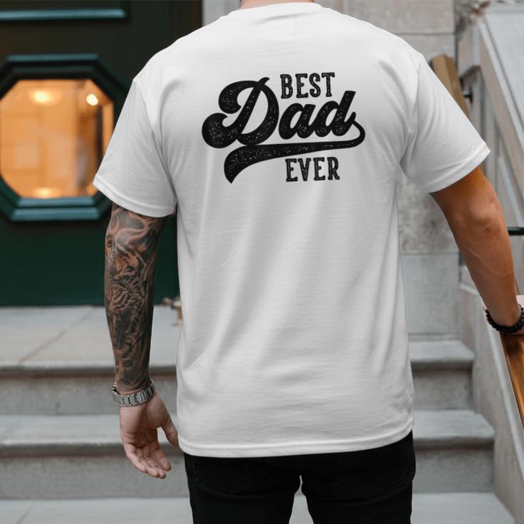 Dad From Kids Best Dad Ever Father's Day Men's Back Print T-Shirt