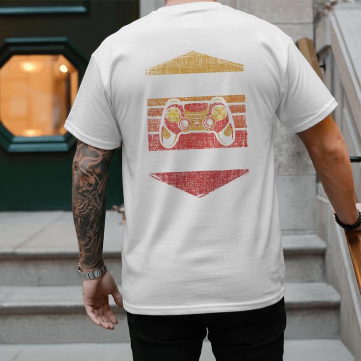 Dad Level Unlocked Gaming Gamer Father Video Games Men's Back Print T-Shirt Dad Level Unlocked Gaming Gamer Father Video Games Men's Back Print T-Shirt