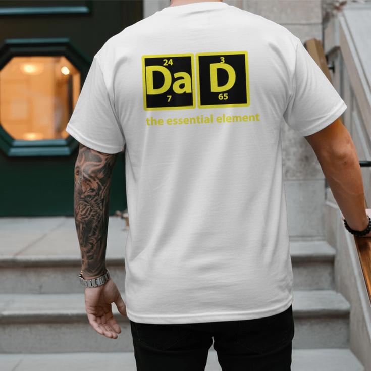 Dad Periodic Table Of Elements Men's Back Print T-Shirt Dad Periodic Table Of Elements Men's Back Print T-Shirt