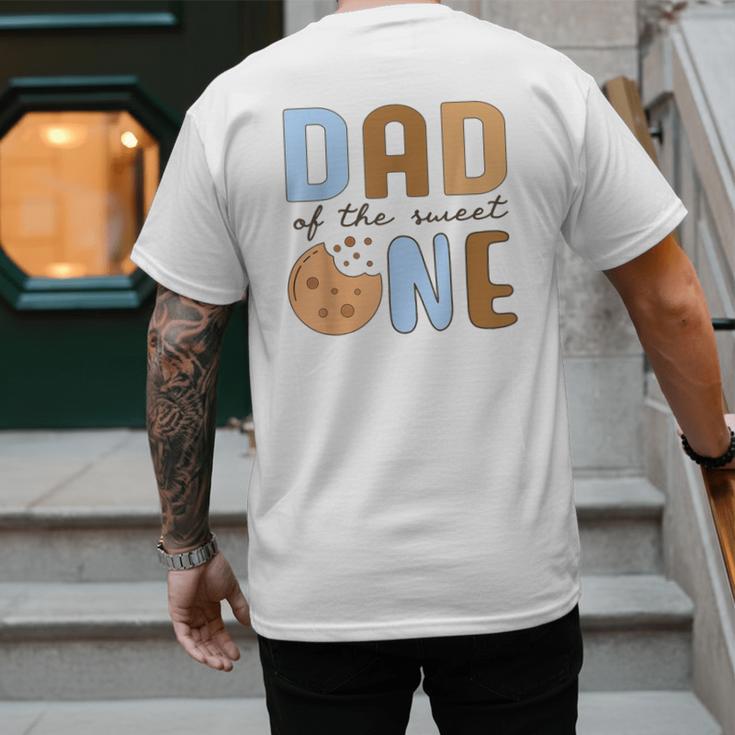 Dad Of The Sweet One Cookies And Milk 1st Birthday Party Men's Back Print T-Shirt