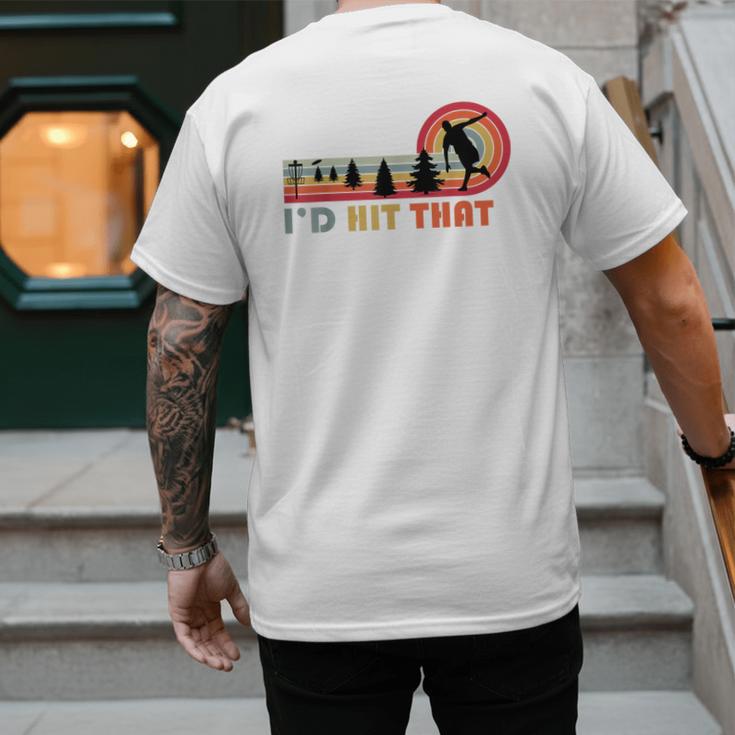 Disc Golf I'd Hit That Frisbee Golfer Retro Men Dad Men's Back Print T-Shirt
