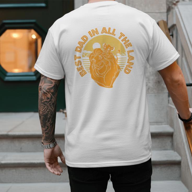 Disney The Lion King Father's Day Best Dad In All The Land Men's Back Print T-Shirt Disney The Lion King Father's Day Best Dad In All The Land Men's Back Print T-Shirt