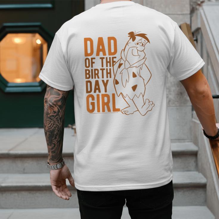 The Flintstones Fred Flintstone Dad Of The Birthday Girl Men's Back Print T-Shirt