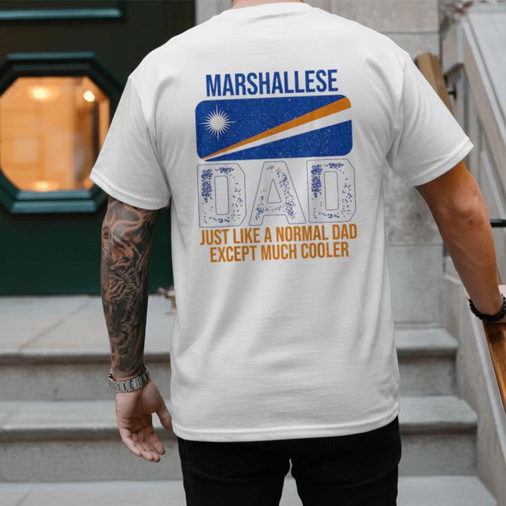 Marshallese Dad Marshall Islands Flag For Father's Day Men's Back Print T-Shirt