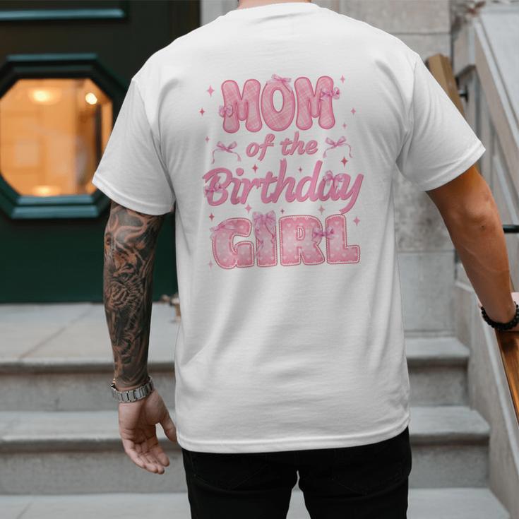 Mom And Dad Of The Birthday Girl Coquette Family Matching Men's Back Print T-Shirt