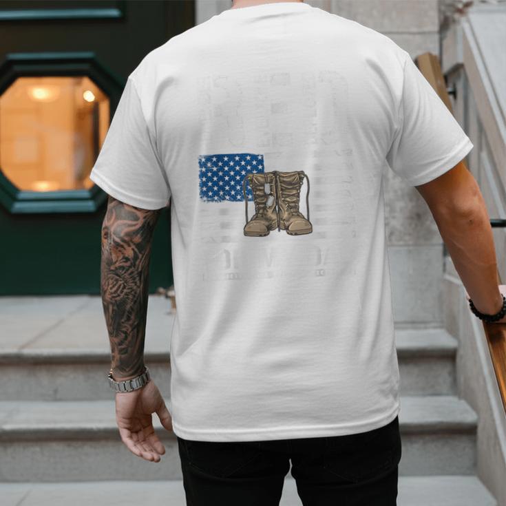 RED Friday For My Dad Military Veteran Deployed Men's Back Print T-Shirt RED Friday For My Dad Military Veteran Deployed Men's Back Print T-Shirt