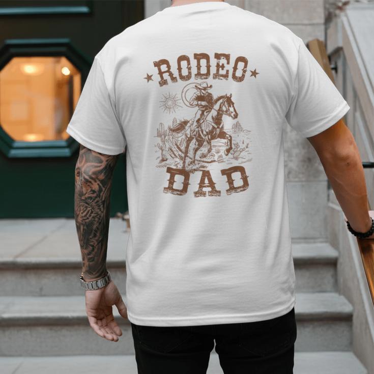 Rodeo Dad Western Cowboy Daddy Family Matching Father's Day Men's Back Print T-Shirt