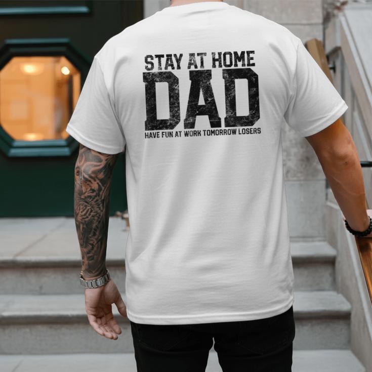 Stay At Home Dad Humor Quote Fathers Quote Men's Back Print T-Shirt