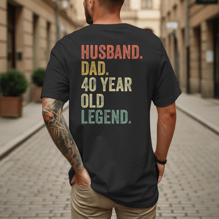 40th Birthday For Men Vintage Dad 1980 Men's Back Print T-Shirt