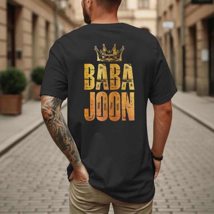 Baba Joon Persian Dad Iran Quote Iranian Fathers Day Men's Back Print T-Shirt