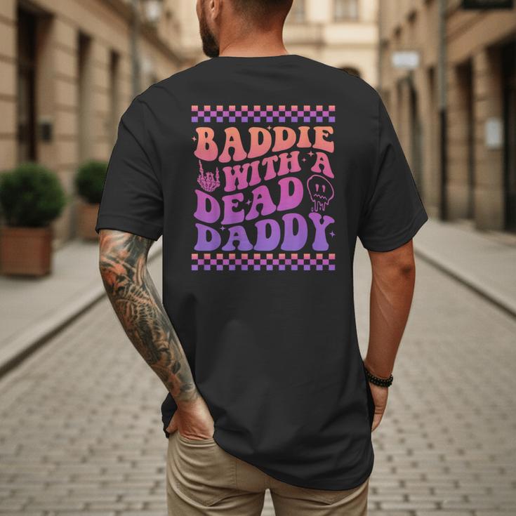 Baddie With A Dead Daddy Dead Dad Club Baddie On Back Men's Back Print T-Shirt Baddie With A Dead Daddy Dead Dad Club Baddie On Back Men's Back Print T-Shirt