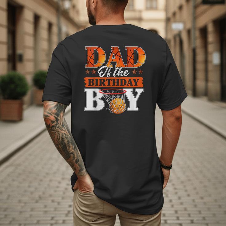 Basketball DAD Of The Birthday Boy Family Matching Men's Back Print T-Shirt
