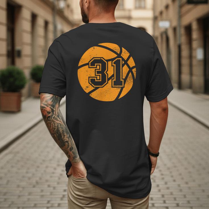 Basketball Player 31 Basketball Mom Dad Jersey Number 31 Men's Back Print T-Shirt