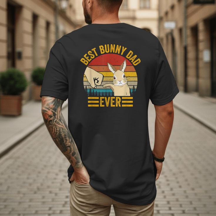 Best Bunny Dad Ever Rabbit Lover Father Pet Rabbit Men's Back Print T-Shirt