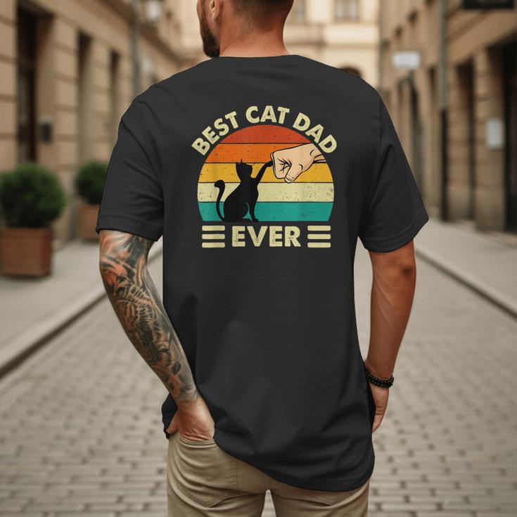 Best Cat Dad Ever Cat Lover Kitten Owner Kitty Men's Back Print T-Shirt