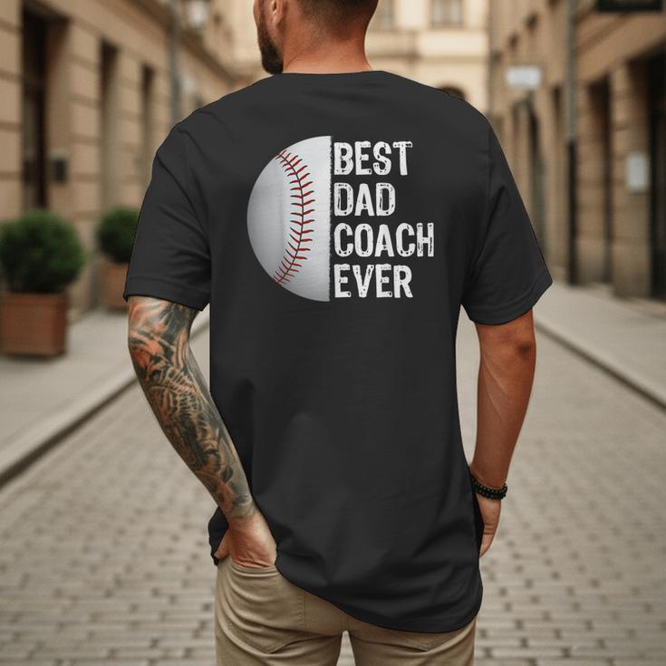 Best Dad Coach Ever Baseball For Sport Lovers Men's Back Print T-Shirt Best Dad Coach Ever Baseball For Sport Lovers Men's Back Print T-Shirt
