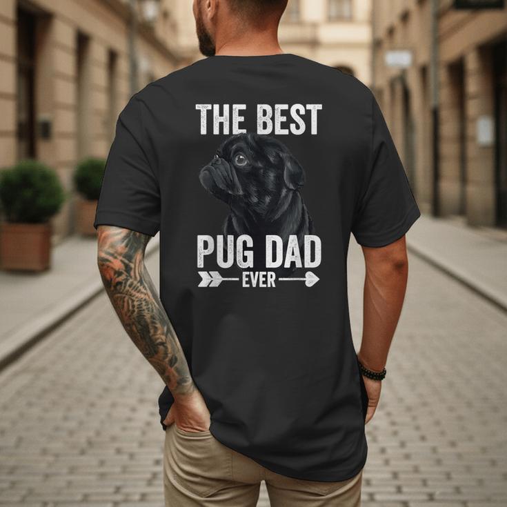 Best Pug Dad Ever Fathers Day Cute Daddy Dad Pug Men's Back Print T-Shirt