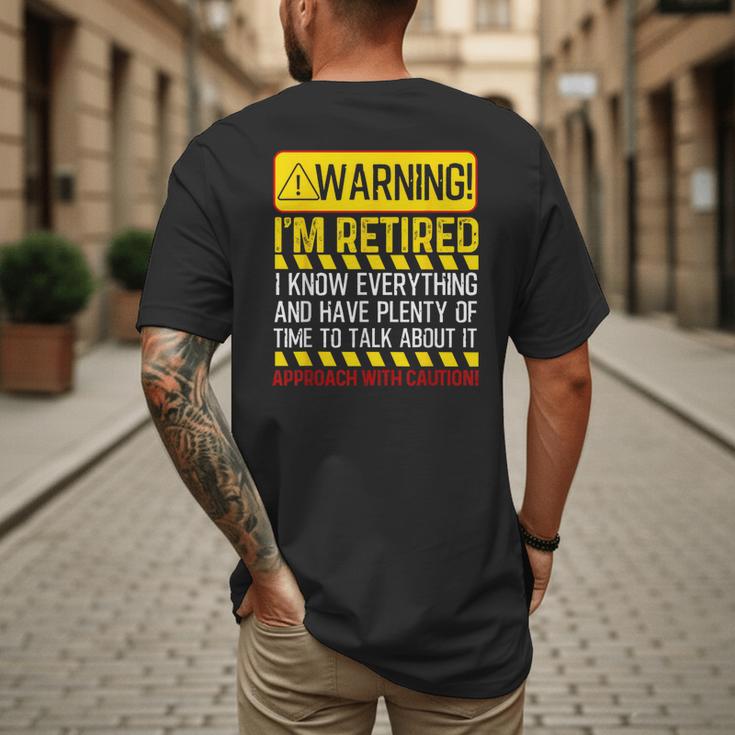 Best Retirement Novelty For Men Women Dad Grandpa Retirement Men's Back Print T-Shirt