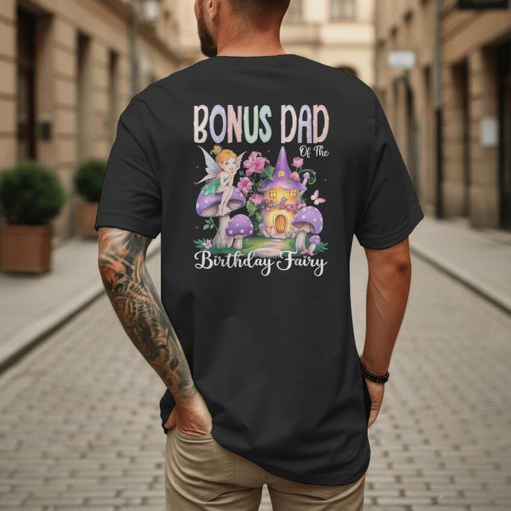Bonus Dad Of The Birthday Fairy 1St Birthday Girl Party Men's Back Print T-Shirt Bonus Dad Of The Birthday Fairy 1St Birthday Girl Party Men's Back Print T-Shirt