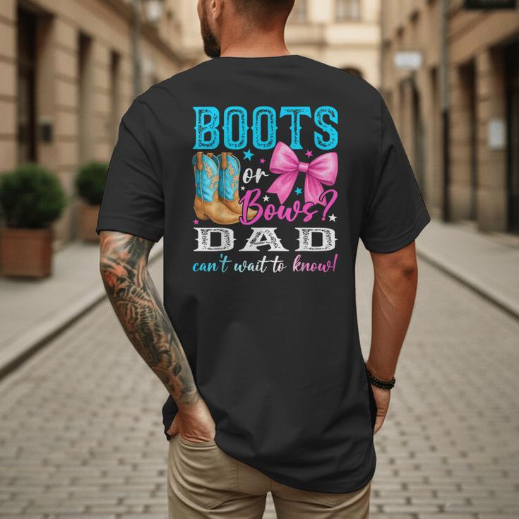 Boots Or Bows Dad Loves You Gender Reveal Party Men's Back Print T-Shirt