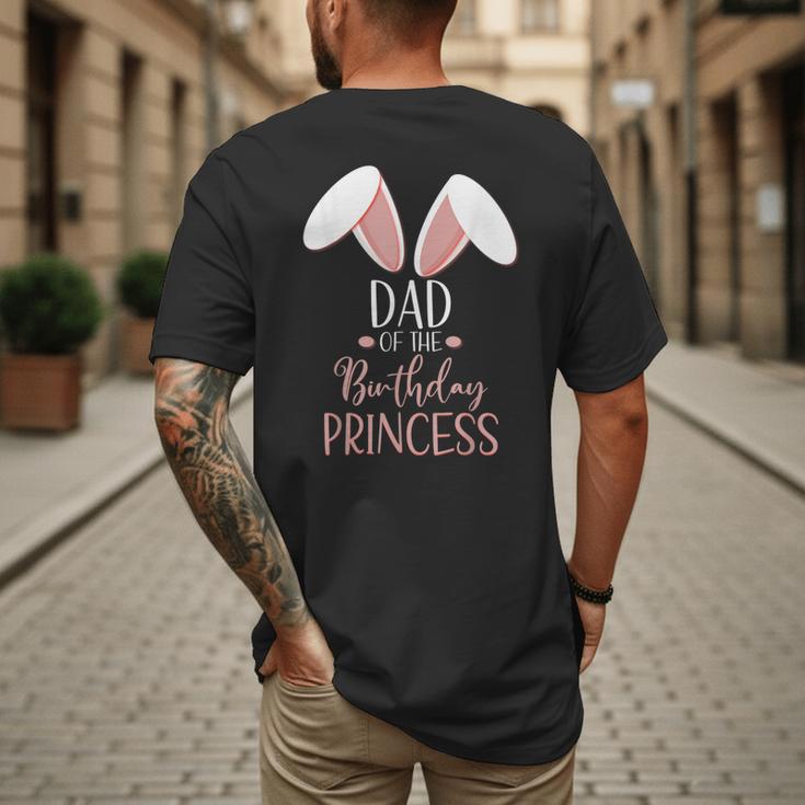 Bunny Dad Of The Birthday Princess Matching Family Men's Back Print T-Shirt