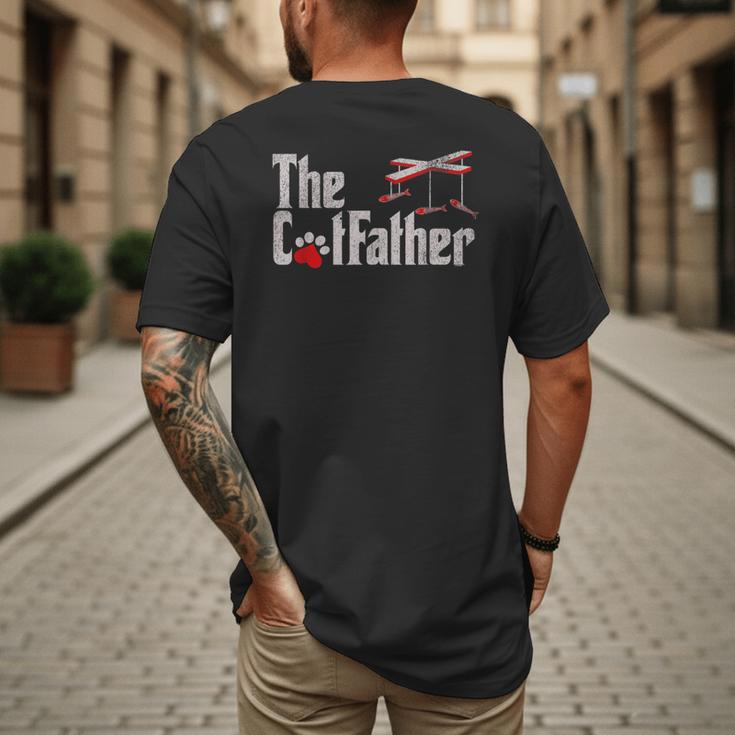 The Cat Father Cat Dad Feline Father Kitten Dad Men's Back Print T-Shirt