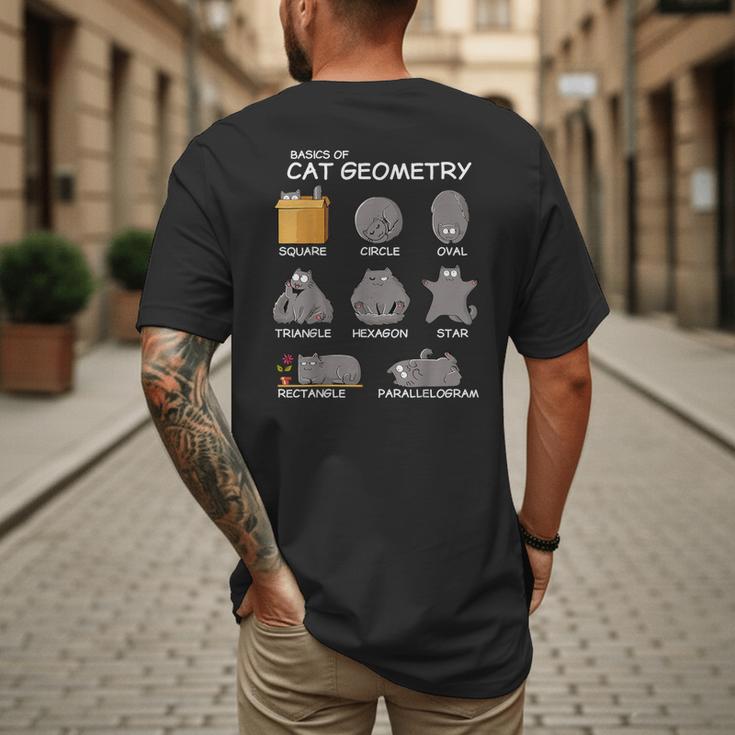 Cat Geometry Math Cat For Cat Dad Cat Mom Kids Men's Back Print T-Shirt
